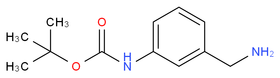 tert-butyl N-[3-(aminomethyl)phenyl]carbamate_分子结构_CAS_205318-52-1