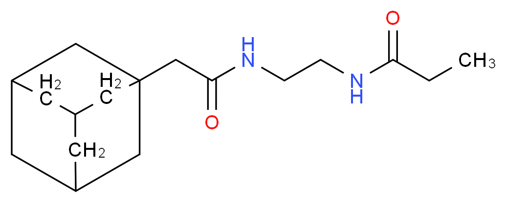 N-(2-{[2-(1-adamantyl)acetyl]amino}ethyl)propanamide_分子结构_CAS_)