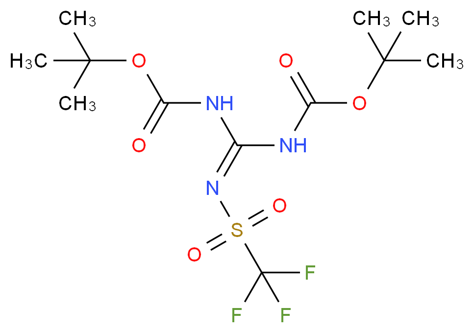 1,3-二叔丁氧羰基-2-(三氟甲磺酰基)胍_分子结构_CAS_207857-15-6)