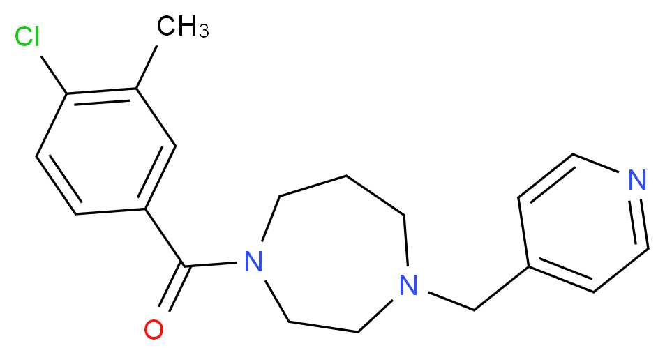 1-(4-chloro-3-methylbenzoyl)-4-(4-pyridinylmethyl)-1,4-diazepane_分子结构_CAS_)