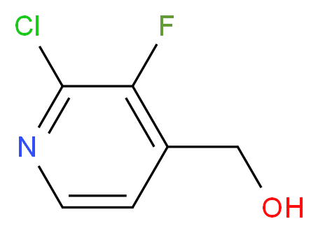 2-Chloro-3-fluoro-4-(hydroxymethyl)pyridine_分子结构_CAS_946127-54-4)
