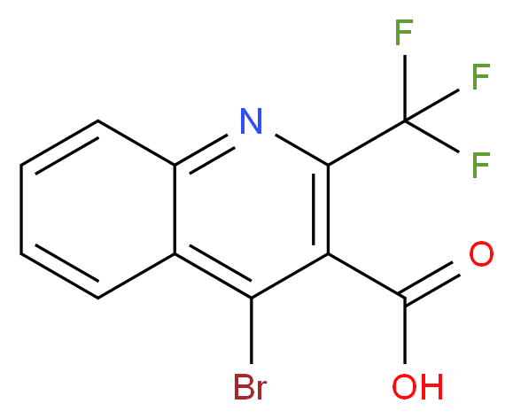 4-Bromo-2-(trifluoromethyl)quinoline-3-carboxylic acid 97%_分子结构_CAS_)