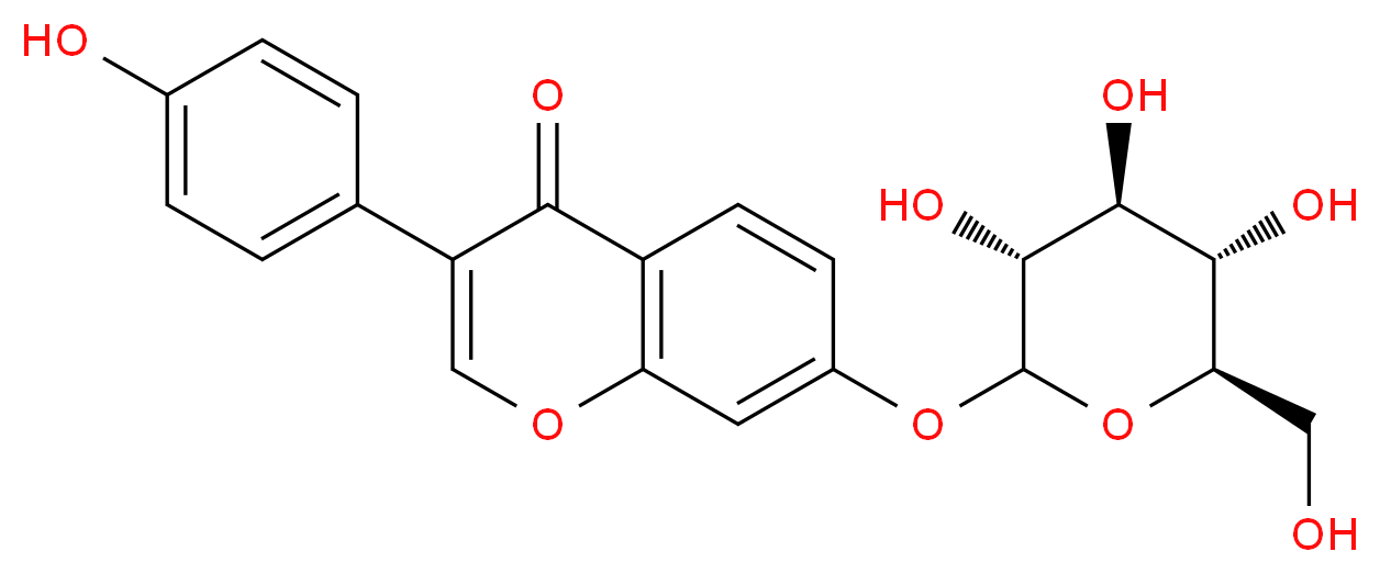 3-(4-hydroxyphenyl)-7-{[(3R,4S,5S,6R)-3,4,5-trihydroxy-6-(hydroxymethyl)oxan-2-yl]oxy}-4H-chromen-4-one_分子结构_CAS_552-66-9