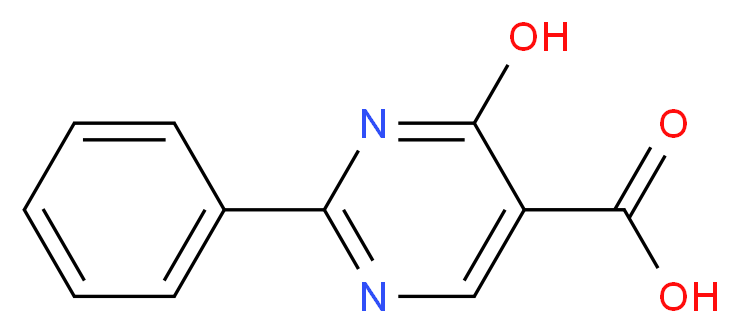 4-Hydroxy-2-phenyl-5-pyrimidinecarboxylic acid_分子结构_CAS_56406-26-9)