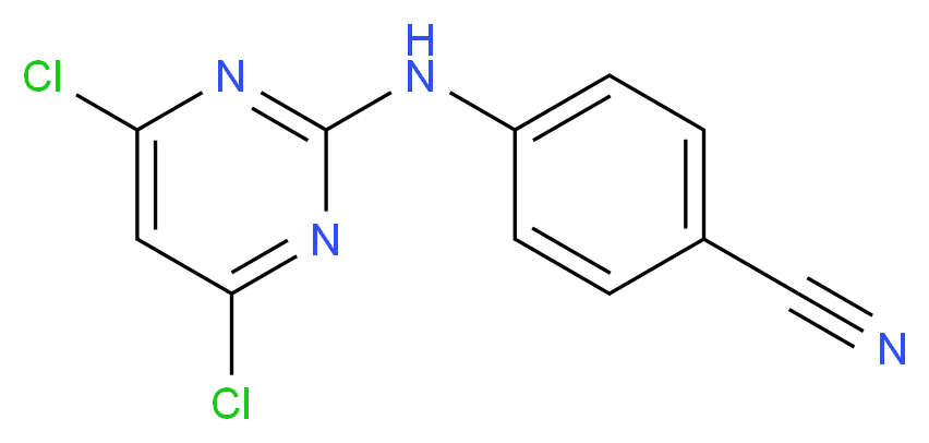 4-[(4,6-dichloropyrimidin-2-yl)amino]benzonitrile_分子结构_CAS_329187-59-9