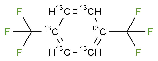 1,4-bis(trifluoromethyl)(1,2,3,4,5,6-<sup>1</sup><sup>3</sup>C<sub>6</sub>)benzene_分子结构_CAS_286013-13-6