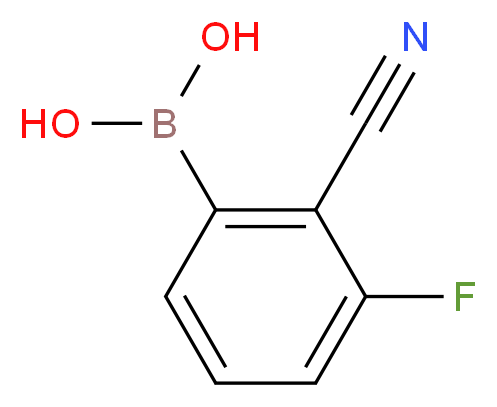 2-CYANO-3-FLUOROPHENYLBORONIC ACID_分子结构_CAS_1218993-03-3)