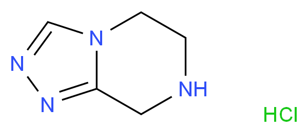 5,6,7,8-Tetrahydro-[1,2,4]triazolo[4,3-a]pyrazine hydrochloride_分子结构_CAS_837430-14-5)