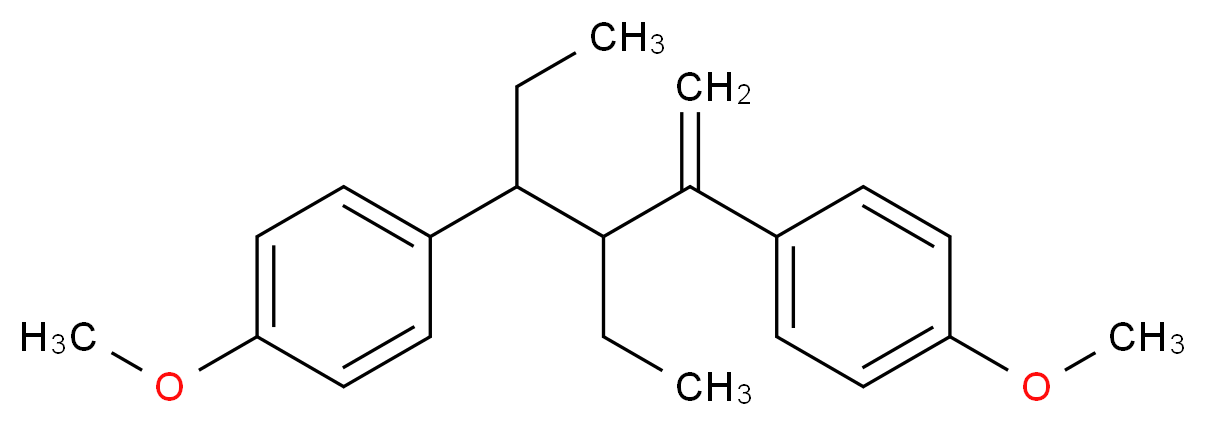 3-Ethyl-2,4-bis(p-methoxyphenyl)-1-hexene_分子结构_CAS_131-88-4)