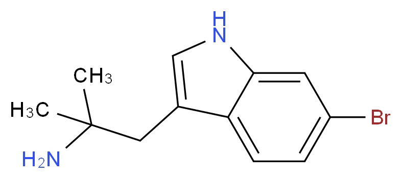 1-(6-bromo-1H-indol-3-yl)-2-methylpropan-2-amine_分子结构_CAS_1173157-56-6)