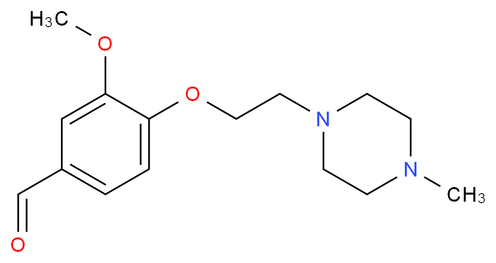 3-Methoxy-4-[2-(4-methyl-piperazin-1-yl)-ethoxy]-benzaldehyde_分子结构_CAS_)