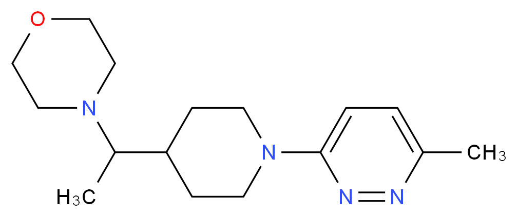 4-{1-[1-(6-methyl-3-pyridazinyl)-4-piperidinyl]ethyl}morpholine_分子结构_CAS_)
