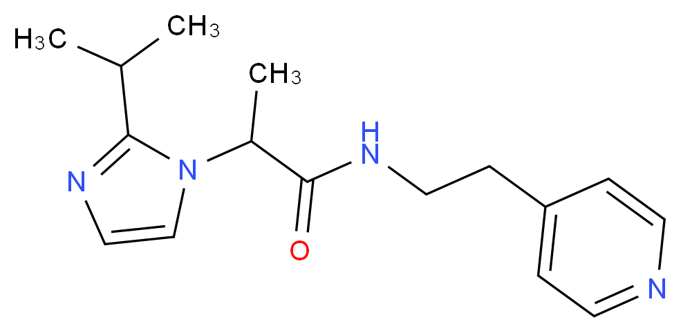 2-(2-isopropyl-1H-imidazol-1-yl)-N-[2-(4-pyridinyl)ethyl]propanamide_分子结构_CAS_)