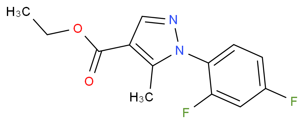 ethyl 1-(2,4-difluorophenyl)-5-methyl-1H-pyrazole-4-carboxylate_分子结构_CAS_175135-71-4