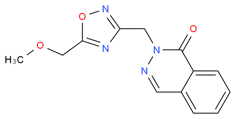 2-{[5-(methoxymethyl)-1,2,4-oxadiazol-3-yl]methyl}phthalazin-1(2H)-one_分子结构_CAS_)