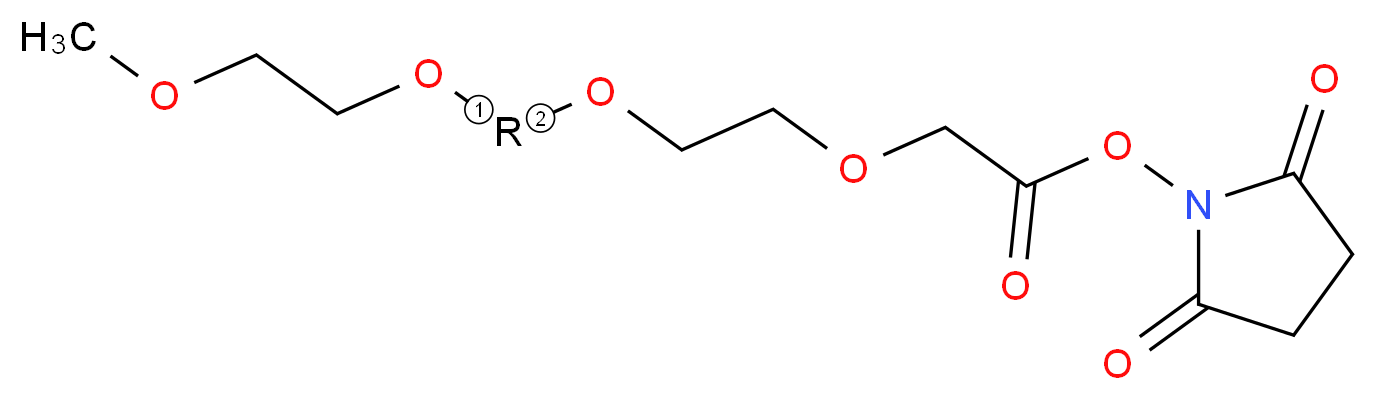 甲氧基聚乙二醇 5,000 乙酸 N-琥珀酰亚胺基酯_分子结构_CAS_92451-01-9)