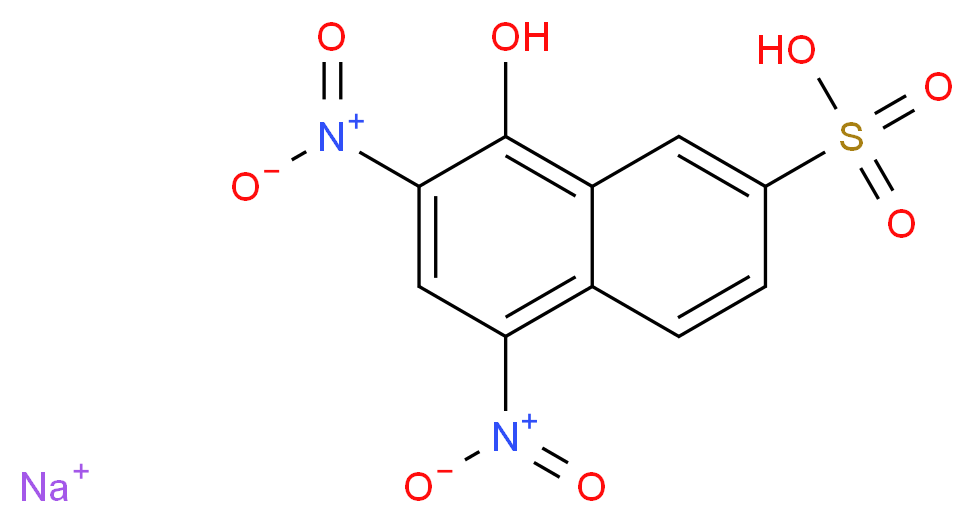 8-hydroxy-5,7-dinitroNaphthalene-2-sulfonic acid sodium salt_分子结构_CAS_846-70-8)