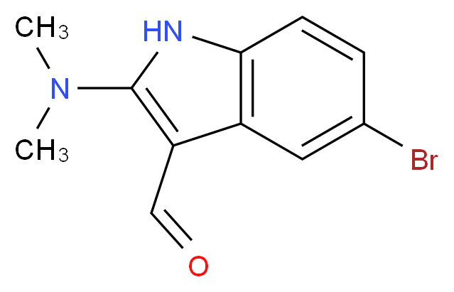5-Bromo-2-(dimethylamino)-1H-indole-3-carbaldehyde_分子结构_CAS_)