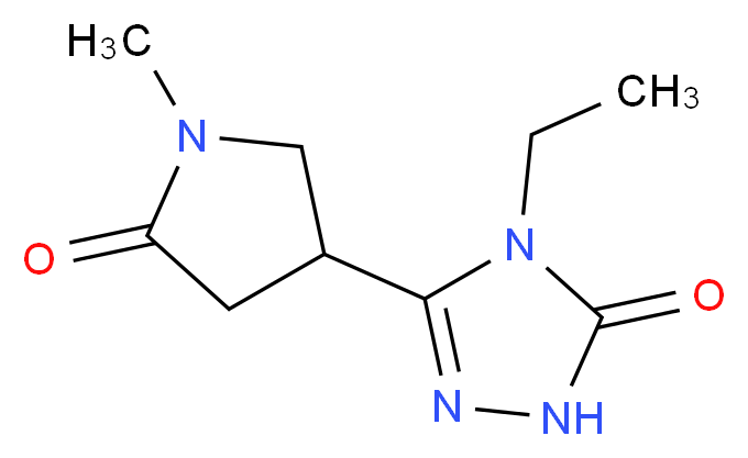 4-ethyl-5-(1-methyl-5-oxopyrrolidin-3-yl)-2,4-dihydro-3H-1,2,4-triazol-3-one_分子结构_CAS_)