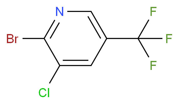 2-Bromo-3-chloro-5-(trifluoromethyl)pyridine 97%_分子结构_CAS_75806-84-7)