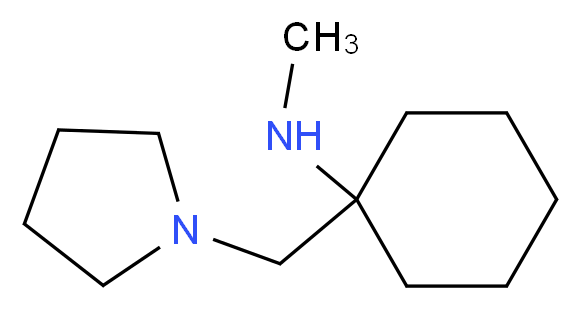 Methyl-(1-pyrrolidin-1-ylmethyl-cyclohexyl)-amine_分子结构_CAS_)