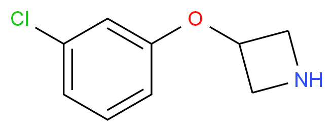 3-(3-chlorophenoxy)azetidine_分子结构_CAS_868833-95-8)