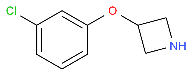 3-(3-Chlorophenoxy)azetidine hydrochloride_分子结构_CAS_868833-95-8)