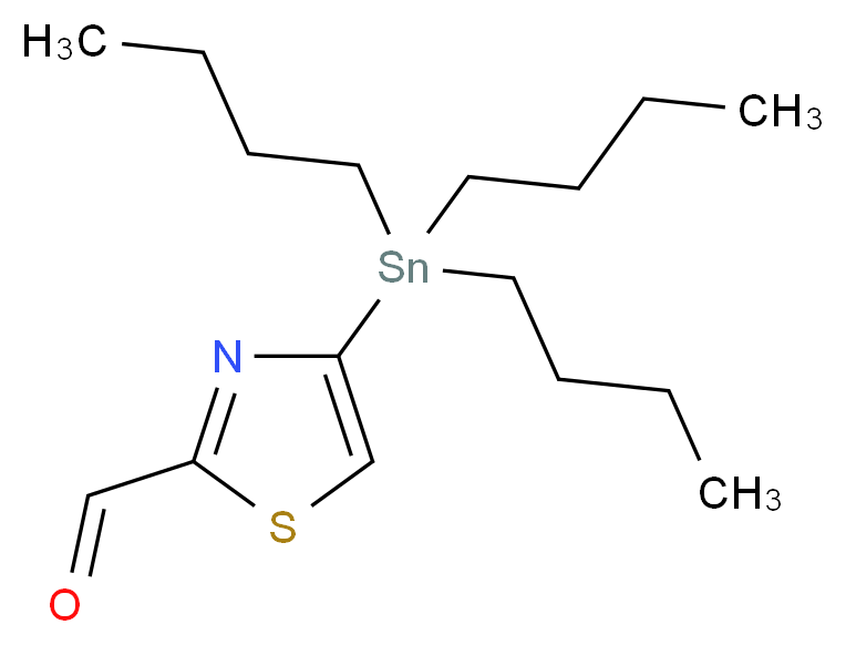 2-Formyl-4-(tributylstannyl)thiazole_分子结构_CAS_231278-14-1)