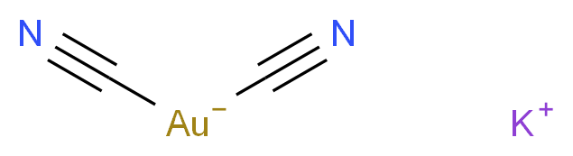 氰金(I)酸钾_分子结构_CAS_13967-50-5)