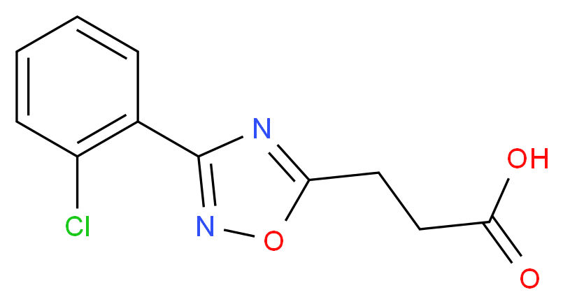 3-[3-(2-Chloro-phenyl)-[1,2,4]oxadiazol-5-yl]-propionic acid_分子结构_CAS_)