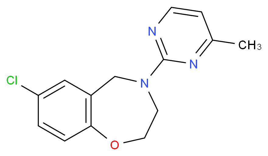 7-chloro-4-(4-methylpyrimidin-2-yl)-2,3,4,5-tetrahydro-1,4-benzoxazepine_分子结构_CAS_)