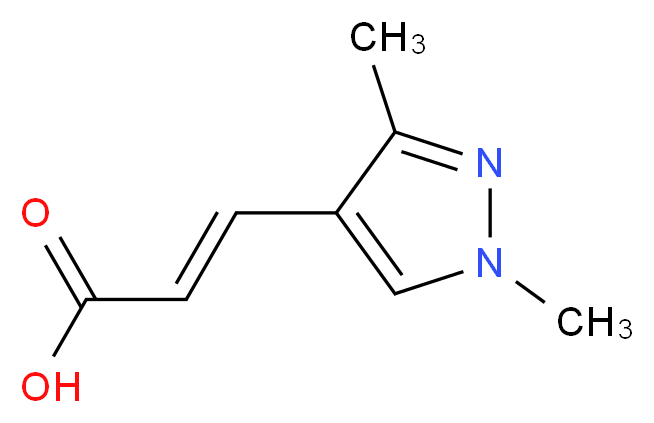 (2E)-3-(1,3-dimethyl-1H-pyrazol-4-yl)prop-2-enoic acid_分子结构_CAS_514800-75-0