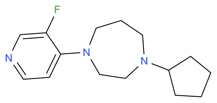 1-cyclopentyl-4-(3-fluoro-4-pyridinyl)-1,4-diazepane_分子结构_CAS_)