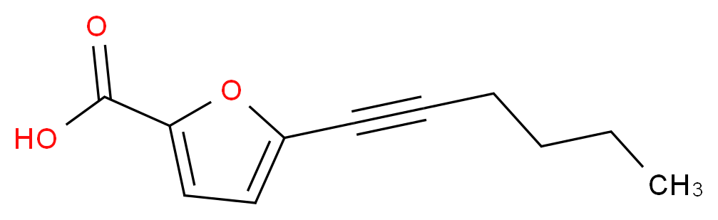 5-hex-1-ynyl-2-furoic acid_分子结构_CAS_845266-30-0)