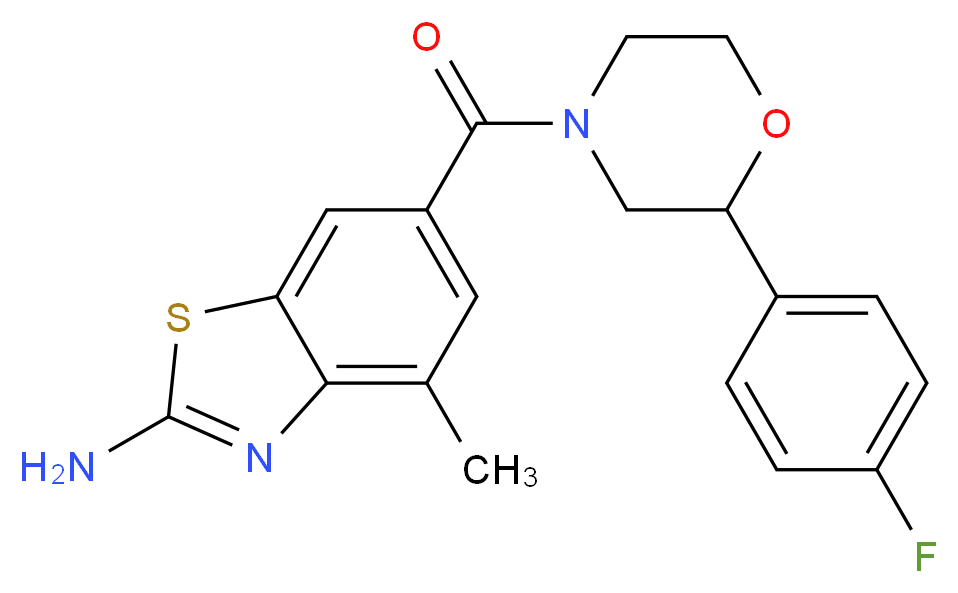 6-{[2-(4-fluorophenyl)morpholin-4-yl]carbonyl}-4-methyl-1,3-benzothiazol-2-amine_分子结构_CAS_)