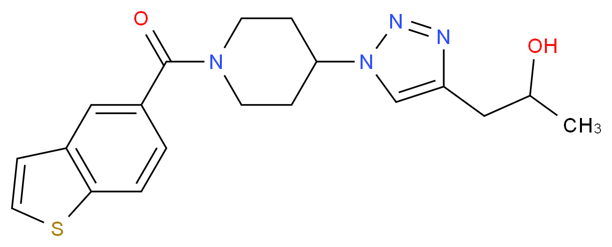 1-{1-[1-(1-benzothien-5-ylcarbonyl)-4-piperidinyl]-1H-1,2,3-triazol-4-yl}-2-propanol_分子结构_CAS_)