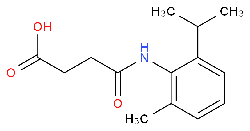 3-{[2-methyl-6-(propan-2-yl)phenyl]carbamoyl}propanoic acid_分子结构_CAS_904797-70-2