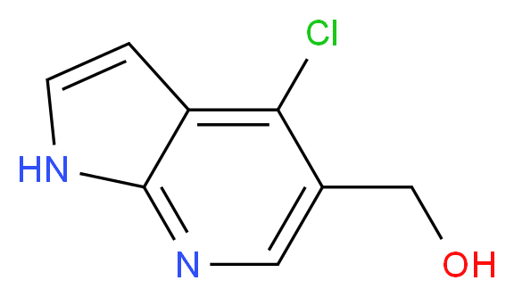 (4-Chloro-1H-pyrrolo[2,3-b]pyridin-5-yl)methanol_分子结构_CAS_1015610-07-7)