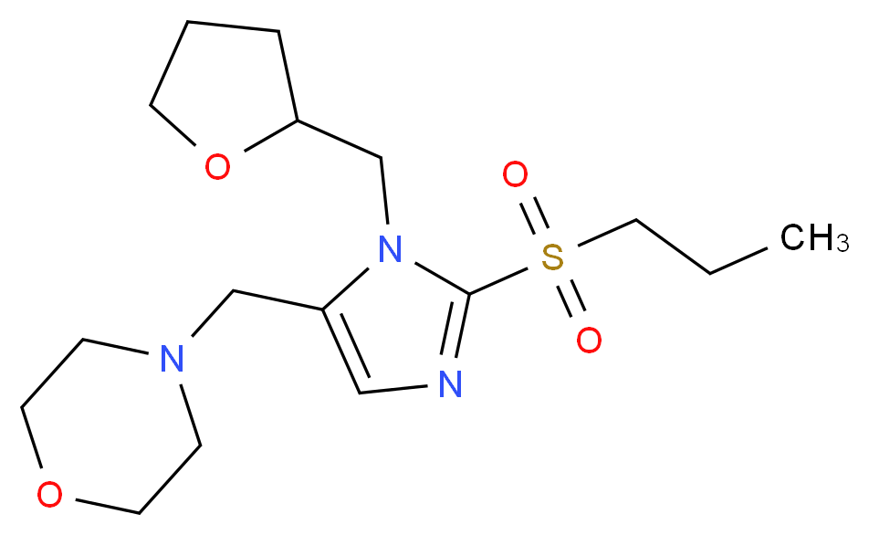 4-{[2-(propylsulfonyl)-1-(tetrahydro-2-furanylmethyl)-1H-imidazol-5-yl]methyl}morpholine_分子结构_CAS_)