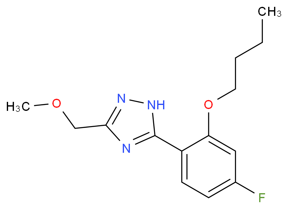 5-(2-butoxy-4-fluorophenyl)-3-(methoxymethyl)-1H-1,2,4-triazole_分子结构_CAS_)