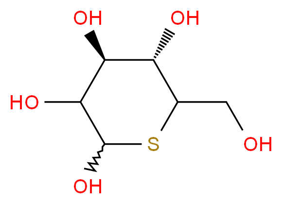 (4S,5S)-6-(hydroxymethyl)thiane-2,3,4,5-tetrol_分子结构_CAS_20408-97-3