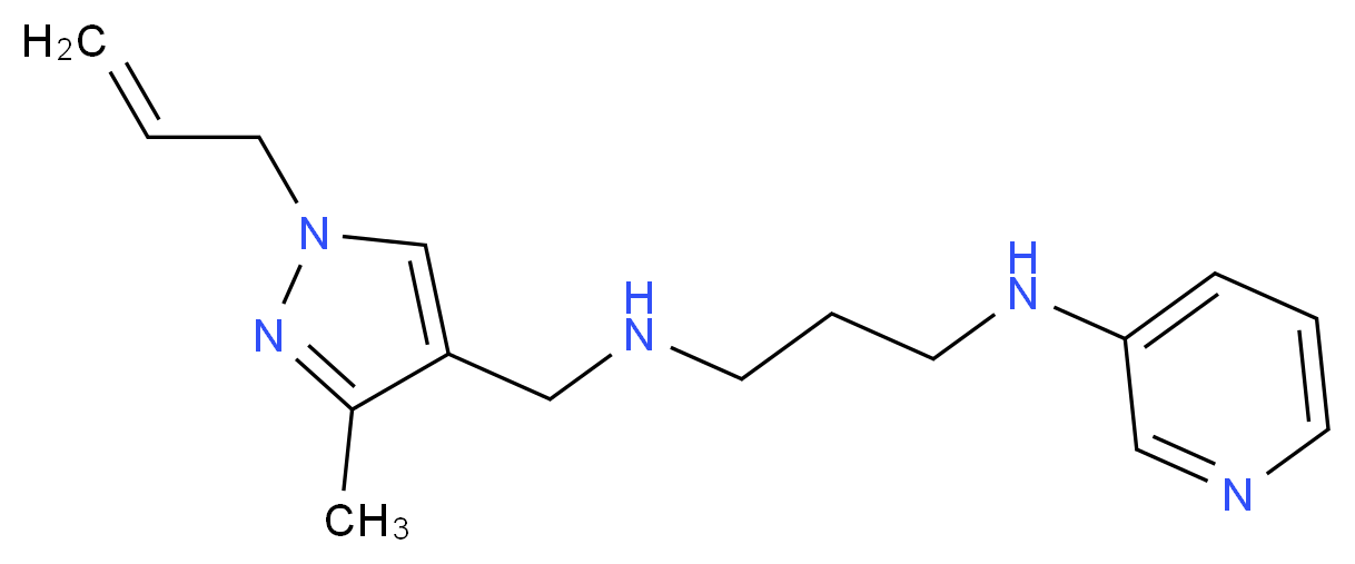 N-[(1-allyl-3-methyl-1H-pyrazol-4-yl)methyl]-N'-pyridin-3-ylpropane-1,3-diamine_分子结构_CAS_)