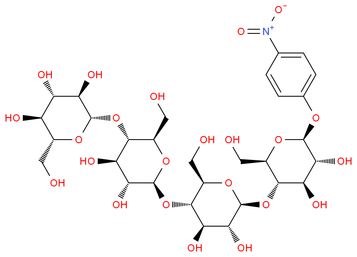 p-Nitrophenyl β-D-Cellotetraoside_分子结构_CAS_129411-62-7)