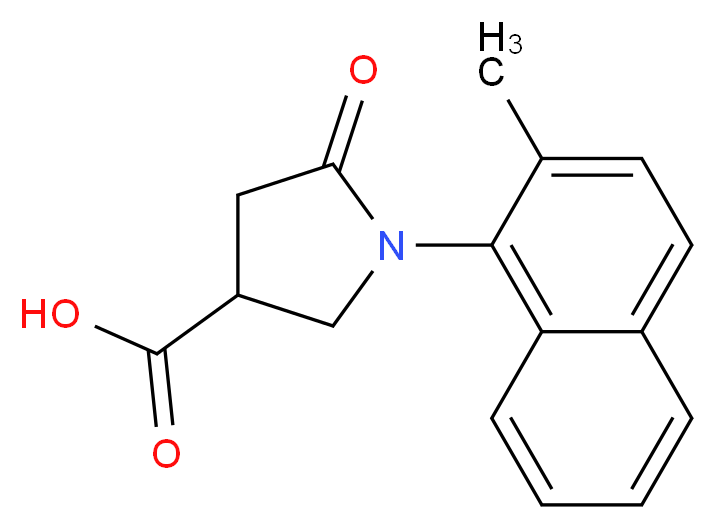 1-(2-methyl-1-naphthyl)-5-oxopyrrolidine-3-carboxylic acid_分子结构_CAS_)