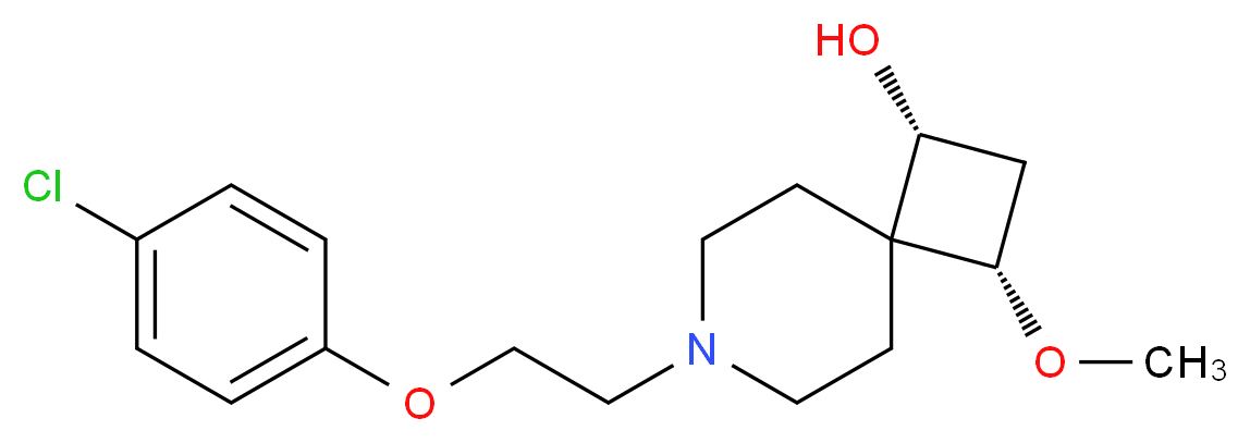 (1R*,3S*)-7-[2-(4-chlorophenoxy)ethyl]-3-methoxy-7-azaspiro[3.5]nonan-1-ol_分子结构_CAS_)