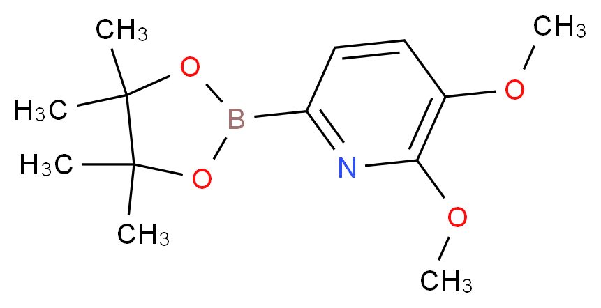 2,3-Dimethoxy-6-(4,4,5,5-tetramethyl-1,3,2-dioxaborolan-2-yl)pyridine_分子结构_CAS_)