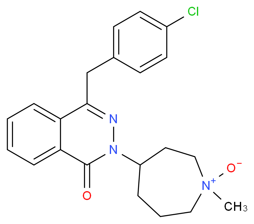 4-{4-[(4-chlorophenyl)methyl]-1-oxo-1,2-dihydrophthalazin-2-yl}-1-methylazepan-1-ium-1-olate_分子结构_CAS_640279-88-5