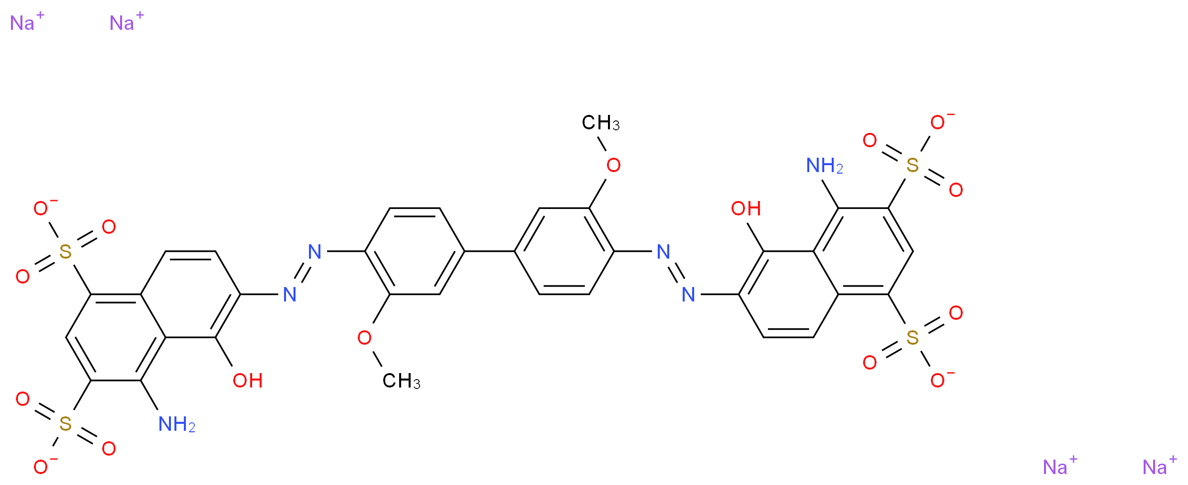 芝加哥天蓝6B_分子结构_CAS_2610-05-1)