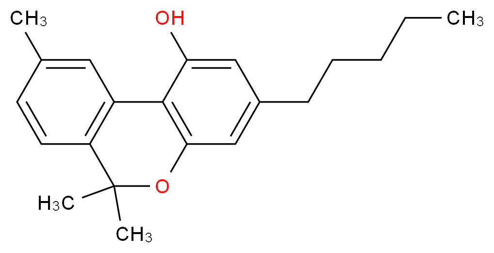 6,6,9-trimethyl-3-pentyl-6H-benzo[c]chromen-1-ol_分子结构_CAS_521-35-7