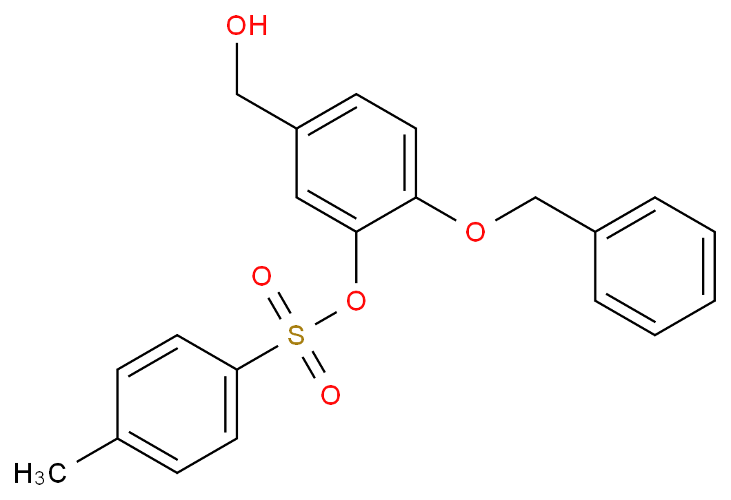 4-(Benzyloxy)-3-hydroxybenzyl Alcohol 3-p-Toluenesulfonate_分子结构_CAS_65615-21-6)